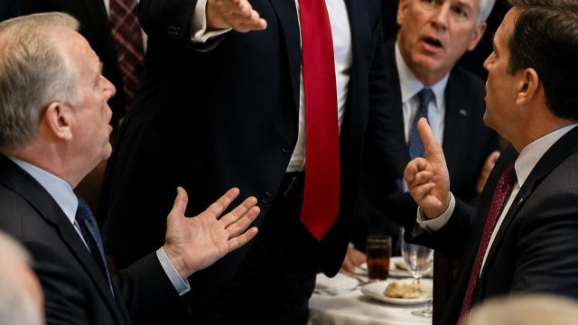 (图1) Tensions Rise at GOP Luncheon as Trump Sparks Heated Debate